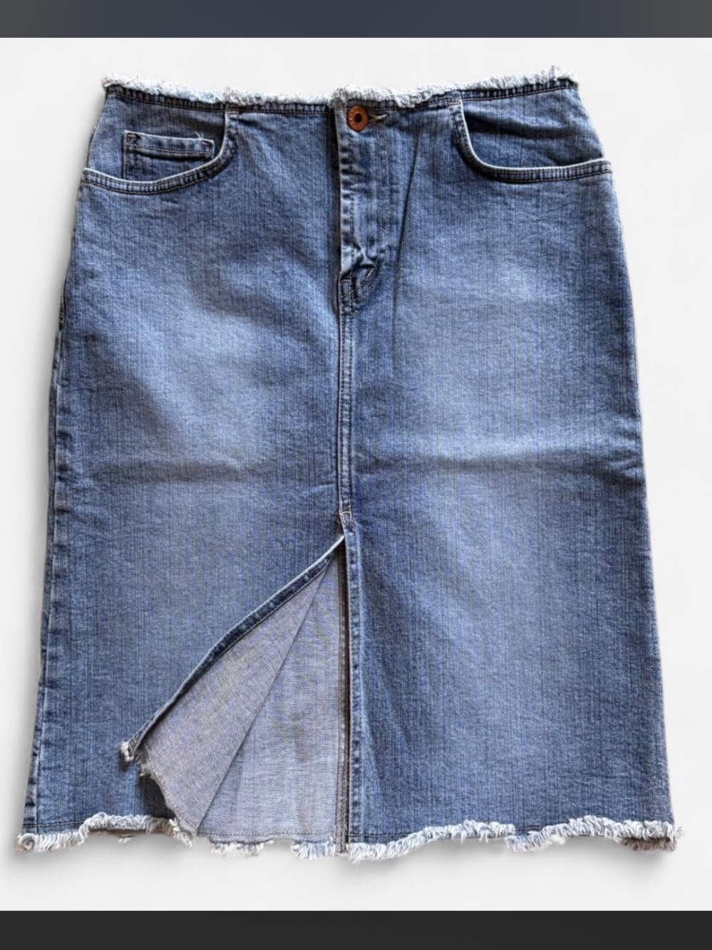 Vintage Parasuco Denim Midi Skirt <3